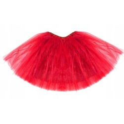SPÓDNICZKA TIUL tiulowa Z PODSZEWKĄ 40 cm CZERWONA