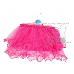 SPÓDNICZKA TIUL KSIĘŻNICZKI falbana pod róż ciemny