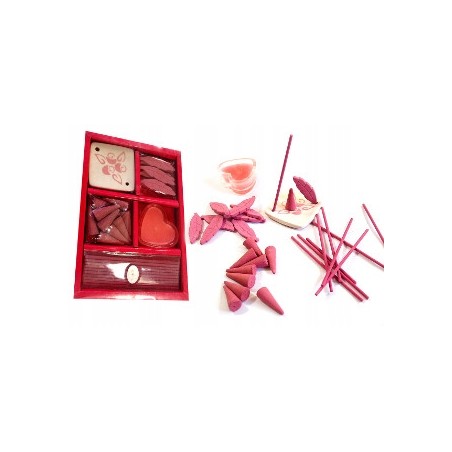 ZESTAW UPOMINKOWY KADZIDEŁEK RÓŻA KADZIDEŁKA RELAX