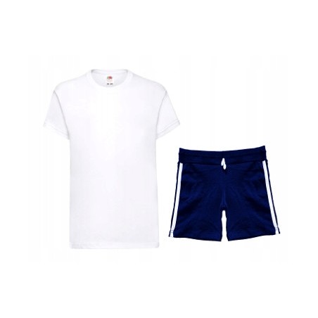 STRÓJ WF GIMNASTYKĘ KOSZULKA SPODENKI 140 GRANAT