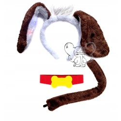 KOSTIUM PIES PSA biało brązowy 128 6el. B40CM P