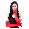 Rękawiczki czerwone halloween LATA 20 DŁUGIE 42 CM
