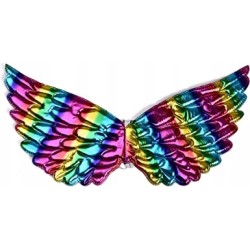 TĘCZOWE SKRZYDŁA JEDNOROŻEC MOTYL 42 CM