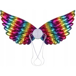 TĘCZOWE SKRZYDŁA JEDNOROŻEC MOTYL 42 CM