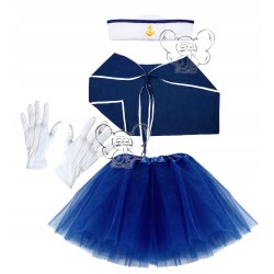 KOSTIUM PANI MARYNARZ DZIEWCZYNA 4EL GRANAT 30CM