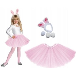 STRÓJ KOSTIUM KRÓLIKA ZAJĄCA WIELKANOC RÓŻ 30CM