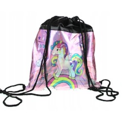TORBA WOREK plecak jednorożec HOLOGRAFICZNY BABY
