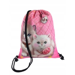 WOREK NA BUTY SZKOLNY PRZEDSZKOLE KOT JOLI PET RÓŻ