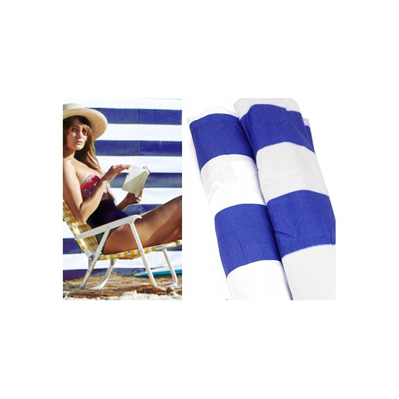 PARAWAN PLAŻOWY POLSKI BAWEŁNA 8 m 800X105CM navy
