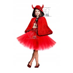 KOSTIUM diabła DIABLICY PELERYNA TUTU HALLOWEEN 40