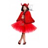 KOSTIUM diabła DIABLICY PELERYNA TUTU HALLOWEEN 40