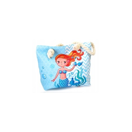 TOREBKA TORBA PLAŻOWA dziecięca syrenka 27x 21cm