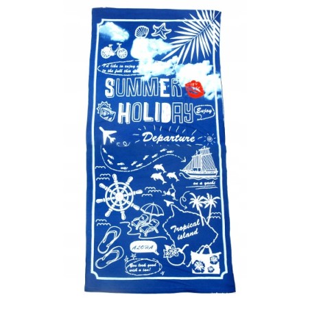 RĘCZNIK PLAŻOWY KĄPIELOWY GRANATOWY MAP 70X150