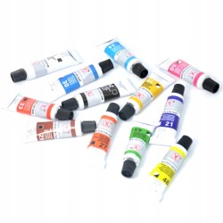 FARBY  W TUBKACH 12 SZT WATER AKRYLOWE YIPI