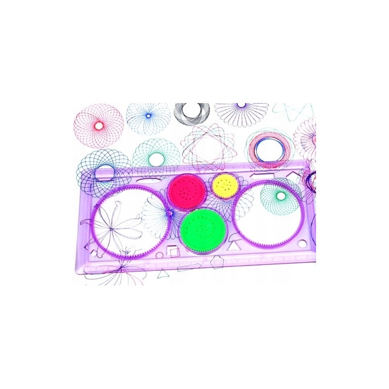 LINIJKA KREATYWNA SZLACZKI KÓŁKA DO RYSOWANIA