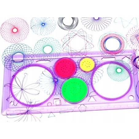 LINIJKA KREATYWNA SZLACZKI KÓŁKA DO RYSOWANIA