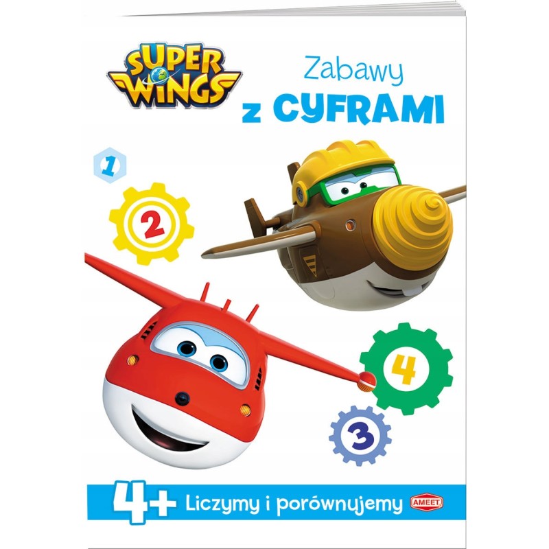 KSIĄŻKA SUPER WINGS ZABAWY Z CYFRAMI 4+ LICZENIE