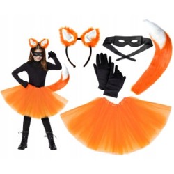 KOSTIUM LISA 5 ELEMENTÓW LIS RABUŚ 40CM POMARAŃCZ