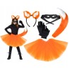 KOSTIUM LISA 5 ELEMENTÓW LIS RABUŚ 40CM POMARAŃCZ