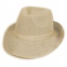 KAPELUSZ LNIANY FEDORA LETNI MĘSKI LEN beżowy BL^