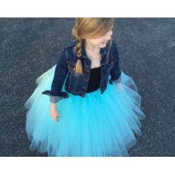 SPÓDNICZKA TIUL tiulowa 50CM PODSZEWKA MAXI morski