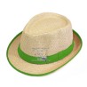 KAPELUSZ PLAŻOWY FEDORA SIZAL NATURALNY ZIELONY