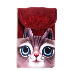 TORBA torebka TELEFON PRINT PLUSZ KOT CZERWONY 6