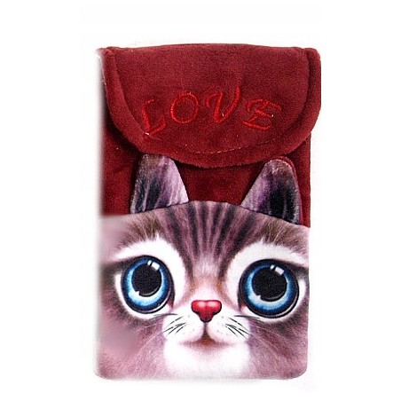 TORBA torebka TELEFON PRINT PLUSZ KOT CZERWONY 6