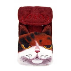 TORBA torebka TELEFON PRINT PLUSZ KOT CZERWONY 4