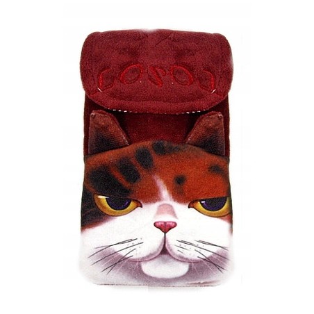 TORBA torebka TELEFON PRINT PLUSZ KOT CZERWONY 4