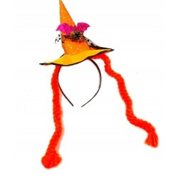 kapelusz CZAROWNICY HALLOWEEN POMARAŃCZ WARKOCZE