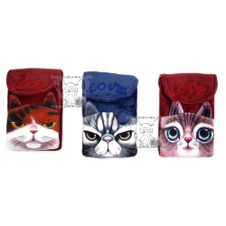 TORBA torebka TELEFON PRINT PLUSZ KOT CZERWONY 6
