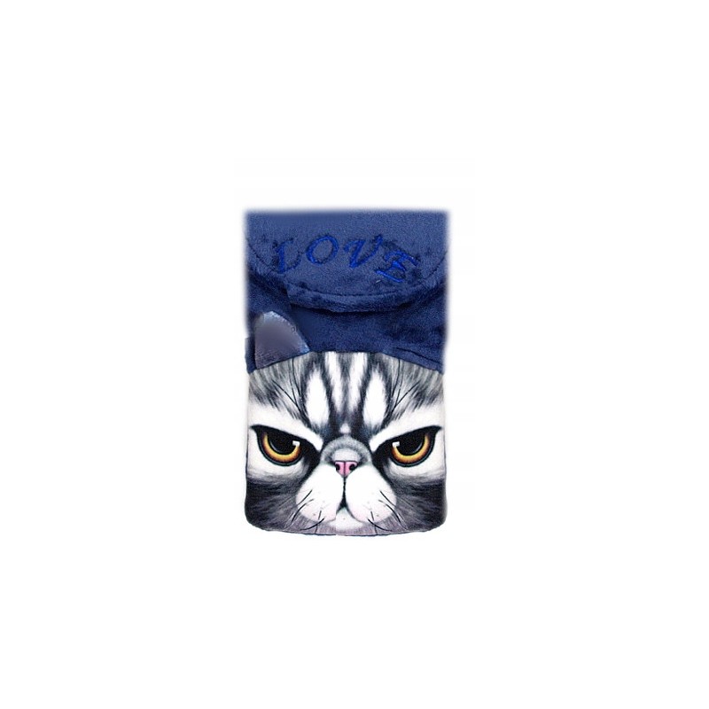 TORBA torebka TELEFON PRINT PLUSZ KOT NIEBIESKI 5