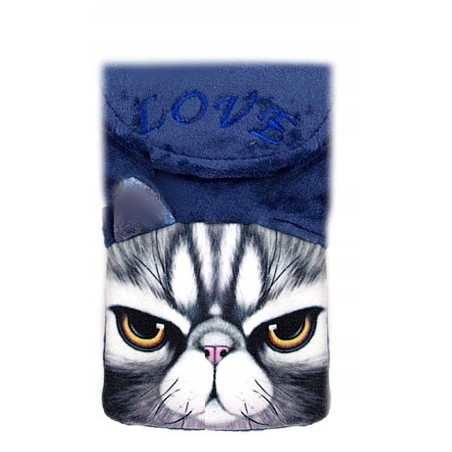 TORBA torebka TELEFON PRINT PLUSZ KOT NIEBIESKI 5