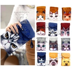 TORBA torebka TELEFON PRINT PLUSZ KOT BRĄZ 2