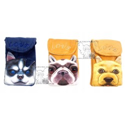 TORBA torebka TELEFON PRINT PLUSZ PIES NIEBIESKI10