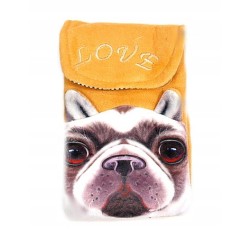 TORBA torebka TELEFON PRINT PLUSZ PIES ŻÓŁTY 11