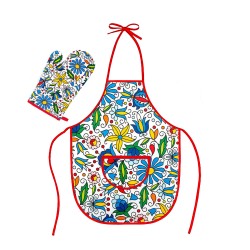 Zestaw deska z grawerem fartuch i rękawica kuchenna prezent wielkanoc