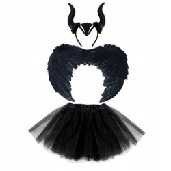 KOSTIUM MALEFICENT DIABOLINA CZAROWNICA 30CM/O/S45