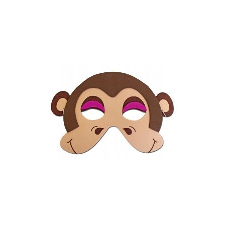 MASKA PIANKOWA PIANKA MIĘKKA MAŁPA PÓŁMASKA BRĄZ