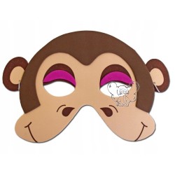 MASKA PIANKOWA PIANKA MIĘKKA MAŁPA PÓŁMASKA BRĄZ
