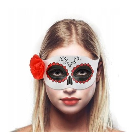 MASKA EL MUERTOS RÓŻA halloween MEKSYKAŃSKA ŚMIERĆ