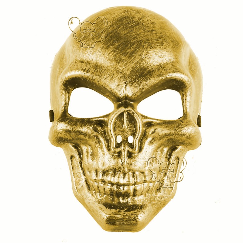 MASKA złota CZASZKA KOŚCIOTRUP SZKIELEt HALLOWEEN