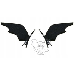 SKRZYDŁA NIETOPERZA NIETOPERZ SPINKI HALLOWEEN