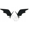 SKRZYDŁA NIETOPERZA NIETOPERZ SPINKI HALLOWEEN