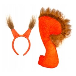 KOSTIUM STRÓJ WIEWIÓRKA WIEWIÓRKI OGON USZY LAS