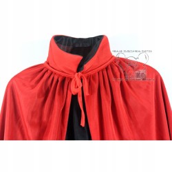 PELERYNA WAMPIRA DIABŁA DEMONA CZERWONA HALLOWEEN