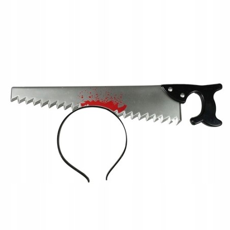 opaska piła w głowie halloween