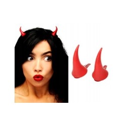 ROGI DIABŁA DIABLICY SPINKI WPINANE HALLOWEEN