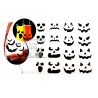 ZESTAW NAKLEJEK szklanki MINY 16sztuk HALLOWEEN